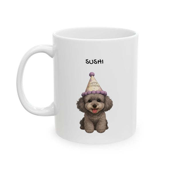 Custom pet mug poodle