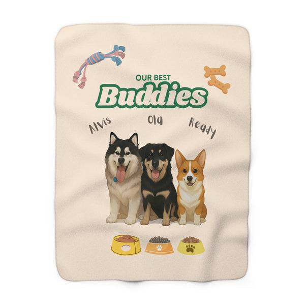 Custom pet sherpa blanket huskey corgi Rottweiler